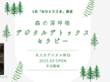 【平日・日帰り】デジタルデトックス・セラピー｜「森の深呼吸」編（1日1名限定）